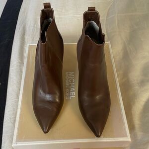 MICHAEL Michael Kors brown leather bootie.